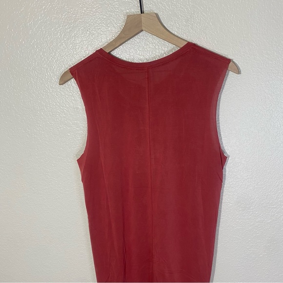 Zyia Active Womens Sz XL Sleeveless Shift Dress Burnt Red Jersey Knit - Picture 5 of 6